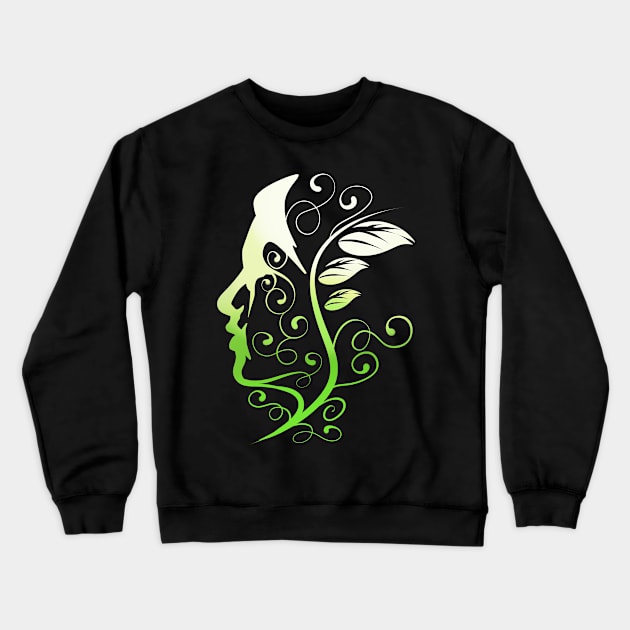 Vegan Inside My Head. Green Mind, Go Vegan Crewneck Sweatshirt by SinBle